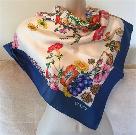 floral gucci scarf|gucci floral scarf vintage.